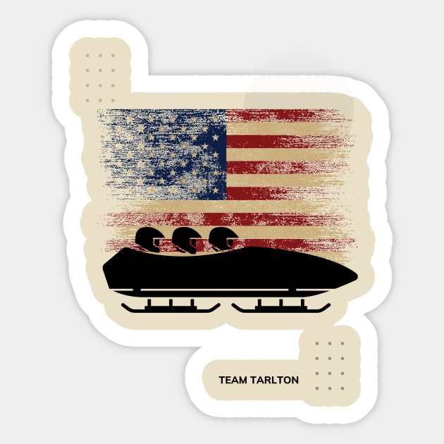 Bobsled USA Flag Sticker by Macys Bobsled Fundraiser 